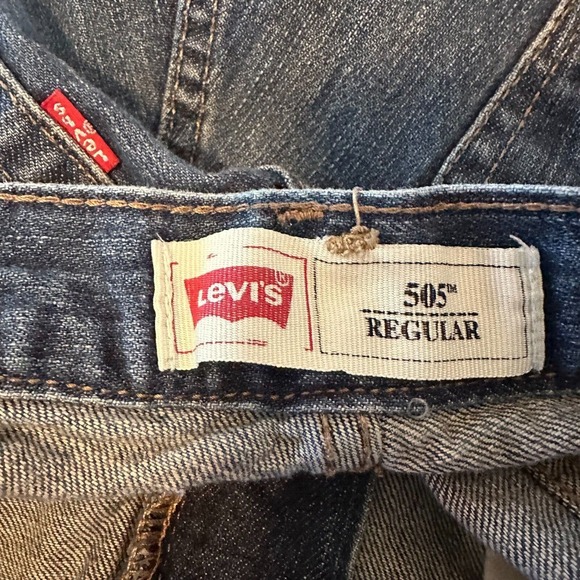 LEVI'S 505 Regular Fit 27x27 Straight Leg Blue Jeans Size Regular 14 *NICE - Picture 5 of 11